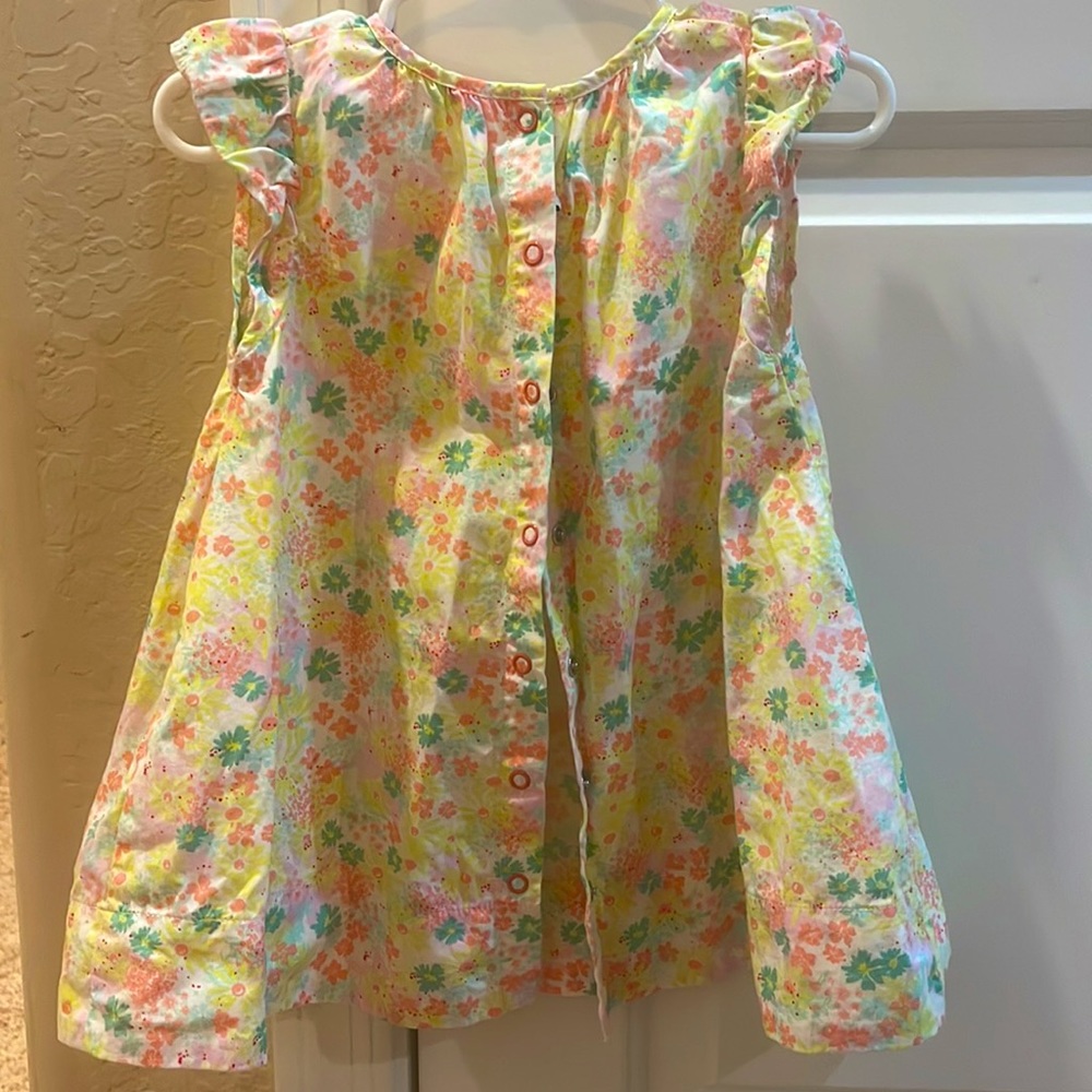 18month Petit Bateau Dress with all beautiful flowers - Picture 4 of 5